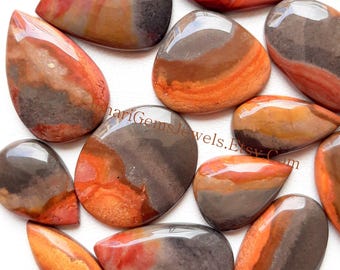 Polychrome Jasper Cabochon  Wholesale Lot By Weight With Different Shapes And Sizes Used For Jewelry Making