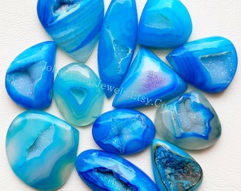 Blue Window Druzy Cabochon Wholesale lot Gemstone By Weight With Different Shapes And Sizes Used For Jewelry Making