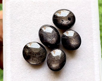 Golden Sapphire Cabochon Flat Back Gemstone 5 Pcs Lot | Size 14-12 MM | AAA+ Natural Golden Sapphire Cabochon Used For Jewelry Making - 6727