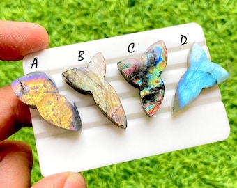 Aurora Flame Spectrolite Labradorite Fancy Cut Loose Cabochon, Intense Rainbow Flash Iridescent Gemstone For Jewelry Making - 37707-37710