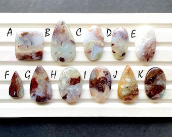 NEW Peruvian Opal Cabochon Loose Gemstone For Jewelry Making, AAA+ Natural Peruvian Opal Gemstone Cabochon For Handmade Jewelry -31856-31866