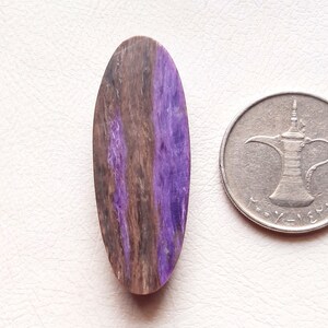 CHAROITE Cabochon Loose Gemstone For Jewelry Making Size : 42X15X6 MM AAA Natural Charoite Gemstone For Handmade Jewelry 11386 image 3