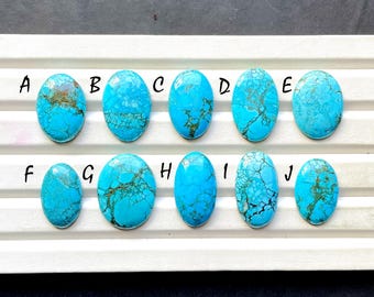 Selected Magnesite Turquoise Cabochon Loose Gemstone For Jewelry Making, AAA+ High Polish Magnesite Turquoise For Wire Wrap - 31511-31520