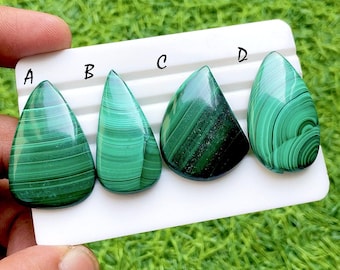 New Design Malachite Cabochon Loose Gemstone For Jewelry Making, AAA+ Natural Malachite Cabochon Gemstone For Wire Wrap -34940-34943