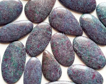 Natural Ruby Kyanite Stone Cabochon, Wholesale Lot Ruby Kyanite Cabochon By Weight With Different Shapes And Sizes For Jewelry Making