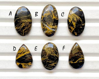 NEW Pilbara Jasper Cabochon Loose Gemstone For Jewelry Making, AAA+ Natural Pilbara Jasper Gemstone Cabochon For Wire Wrap - 29333-29338
