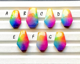 NEW Solar Quartz Coffin Shape Cabochon Loose Gemstone For Jewelry Making, AAA+ Solar Quartz For Handmade Jewelry And Wire Wrap - 33544-33550