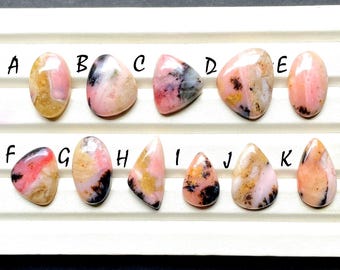 Strawberry Pink Opal Cabochon Loose Gemstone For Handmade Jewelry, AAA+ Natural Pink Opal For Jewelry Making And Wire Wrap - 31214-31224