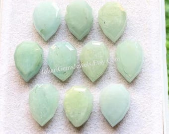 Natural Aquamarine Fancy Cut 10x14 MM Pear Shape With Flat Back Gemstone 10 Pieces Lot For Jewelry Making, Aquamarine For Handmade Jewelry
