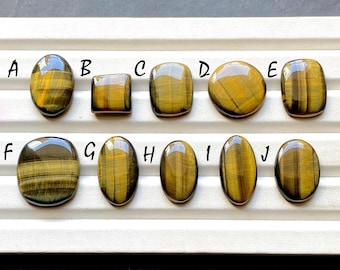 Multi Tiger's Eye Cabochon Loose Gemstone For Jewelry Making, AAA+ High Polish Multi Tiger's Eye Cabochon For Wire Wrap - 33471-33480