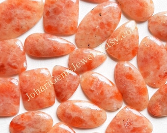 Natural SUNSTONE Cabochon, Wholesale Lot Sunstone Cabochon By Weight With Different Shapes And Sizes Used For Jewelry Making