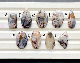 NEW Coconut Jasper Cabochon Loose Gemstone For Jewelry Making, AAA+ Natural Coconut Jasper Gemstone Cabochon For Wire Wrap - 32421-32429