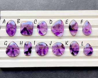 Trapiche Amethyst Rose Cut Loose Gemstone For Jewelry Making, AAA+ Natural Trapiche Amethyst Rose Cut For Handmade Jewelry - 33669-33680