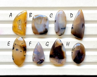 Montana Agate Cabochon Loose Gemstone For Jewelry Making, Natural Montana Agate Gemstone For Handmade Jewelry and Wirewrap - 31941-31948