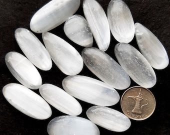SELENITE Cabochon Wholesale Lot By Weight With Different Shapes And Sizes Used For Jewelry Making