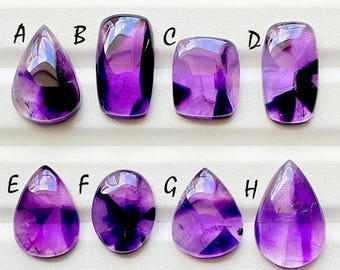 Selected AMETHYST STAR Cabochon Loose Gemstone, Top Quality Rare Amethyst Star Cabochon for Jewelry Making and Wire Wrapping - 24490-24497