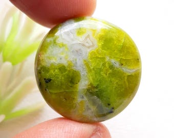GREEN OPAL Cabochon Loose Gemstone For Jewelry Making, AAA+ Natural Green Opal For Handmade Jewelry And Wire Wrapping - 25367-25370