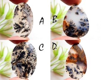 Dendritic Opal Cabochon Loose Gemstone, Beautiful Dendritic Opal Gemstone For Jewelry Making, Pendant And Wirewrapping - 7111-7114