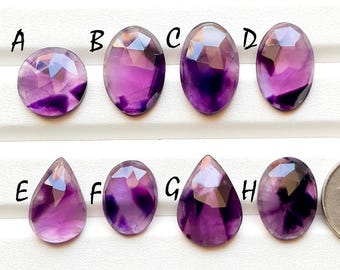 Selected TRAPICHE AMETHYST Rose Cut Loose Gemstone For Jewelry Making, AAA+ Trapiche Amethyst for Jewelry Making And Wire Wrap - 22840-22847