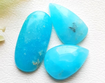 New Smithsonite Cabochon Loose Gemstone 3 Pcs Lot For Jewelry Making | Size : 24-18 MM | Natural Smithsonite For Handmade Jewelry - 18448