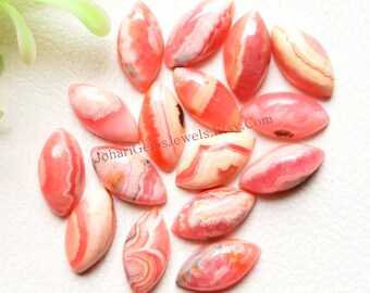Rhodochrosite  Marquise Cabochon Gemstone 16 Pieces Lot | Size : 12x6 MM | Natural AAA+ Rhodochrosite  Cabochon Used For Handmade Jewelry
