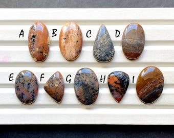 NEW Honey Dendritice Cabochon Loose Gemstone For Jewelry Making, AAA+ Natural Honey Dendritice Cabochon For Wire Wrap - 30506-30514