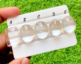 Himalayan Clear Quartz Cabochon Loose Gemstone, AAA+ Natural Himalayan Clear Quartz Cabochon For Wire Wrap And Handmade Jewelry- 36310-36314