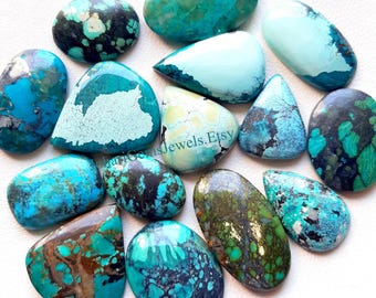 New Selected Tibetan Turquoise Cabochon Wholesale Lot By Weight With Different Shapes And Sizes Used For Jewelry Making
