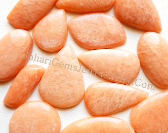 Natural Peach Amazonite Cabochon Wholesale Lot By Weight With Different Shapes And Sizes Used For Jewelry Making