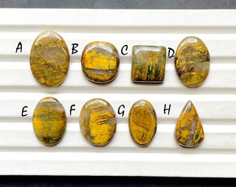 Neelite Dendritic Cabochon Loose Gemstone For Jewelry Making, AAA+ Natural Flashy Neelite Dendritic Gemstone For Wire Wrap - 29319-29326