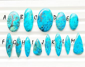 Selected Blue Shattuckite Cabochon Loose Gemstone For Jewelry Making, AAA+ Natural Blue Shattuckite Cabochon For  Wire Wrap -  25707-25719