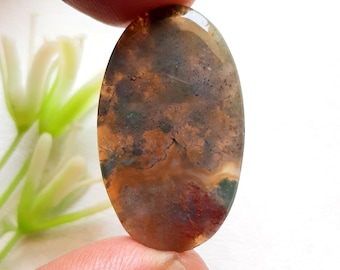 Natural Red Moss Agate Cabochon Loose Gemstone, Natural Red Moss Agate Gemstone For Jewelry Making, Pendant, Necklace Gemstone - 23945-23948