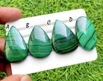 New Design Malachite Cabochon Loose Gemstone For Jewelry Making, AAA+ Natural Malachite Cabochon Gemstone For Wire Wrap -34944-34947