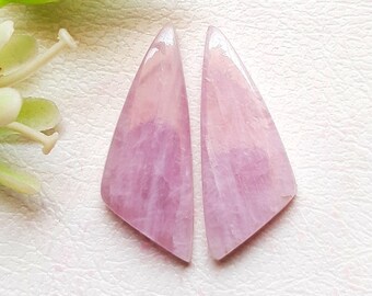 Pink Kunzite Pair Cabochon Loose Gemstone For Jewelry Making, AAA+ Pink Kunzite Pair Cabochon For Handmade Jewelry and Wirewrap- 24695-24698