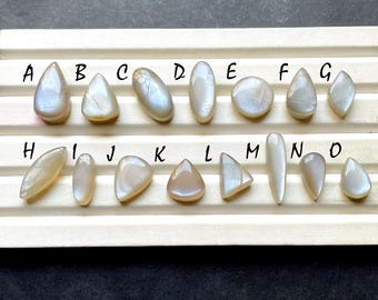 New Grey Moonstone Cabochon Loose Gemstone For Jewelry Making, AAA+ Natural Grey Moonstone For Handmade Jewelry And Wire Wrap - 34010-34024