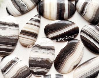 ZEBRA CALCITE Cabochon Wholesale Lot By Weight With Different Shapes And Sizes Used For Jewelry Making And Wire Wrapping