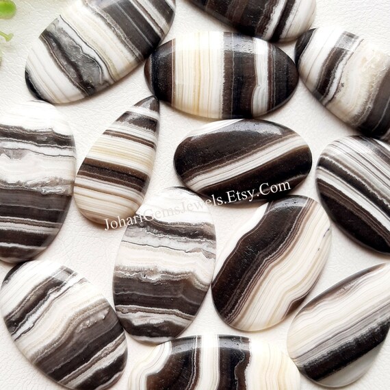 ZEBRA CALCITE Cabochon Wholesale Lot By Weight With Different Shapes And Sizes Used For Jewelry Making And Wire Wrapping