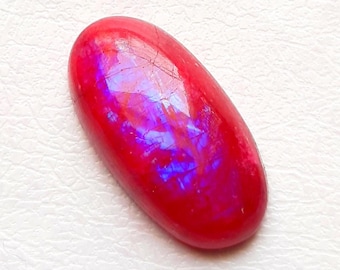 RARE Pink Rainbow Moonstone Cabochon Loose Gemstone , AAA+ Pink Rainbow Moonstone For Handmade Jewelry And Wire Wrap - 24510-24513