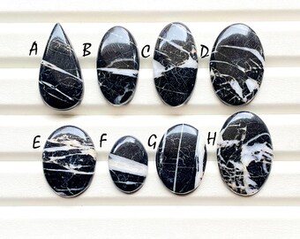 New Thunderstorm Jasper Cabochon Loose Gemstone For Jewelry Making, AAA+ Natural Thunderstorm Jasper Cabochon For Wire Wrap - 25778-25785