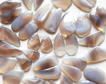 BOTSWANA AGATE PAIR Cabochon Wholesale Lot By Weight With Different Shapes And Sizes Used For Jewelry Making