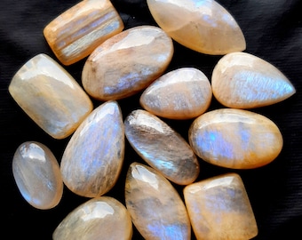 Rare BELOMORITE Moonstone Cabochon Wholesale Lot By Weight With Different Shapes And Sizes Used For Jewelry Making