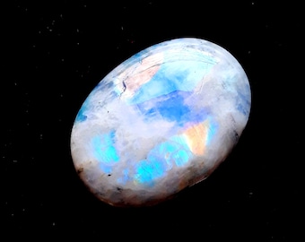 Rainbow Moonstone Cabochon Loose Gemstone For Jewelry Making, AAA+ Natural Rainbow Moonstone For Handmade Jewelry & Wire Wrap - 21633-21636