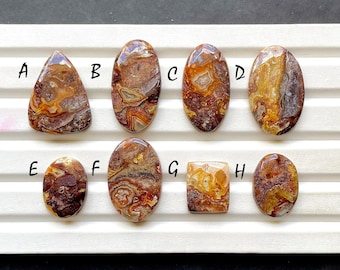 NEW RED Crazy Lace Cabochon Loose Gemstone For Jewelry Making, AAA+ Natural Red Crazy Lace For Handmade Jewelry And Wire Wrap - 30448-30455