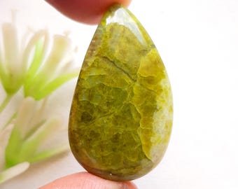 GREEN OPAL Cabochon Loose Gemstone For Jewelry Making, AAA+ Natural Green Opal For Handmade Jewelry And Wire Wrapping - 25371-25374