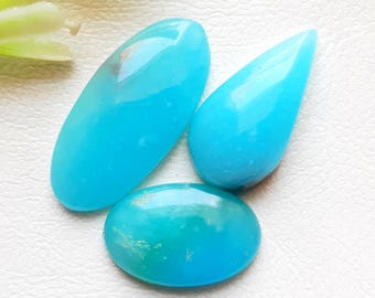 New Smithsonite Cabochon Loose Gemstone 3 Pcs Lot For Jewelry Making | Size : 29-20 MM | Natural Smithsonite For Handmade Jewelry - 18444