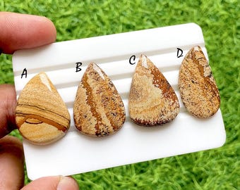 PICTURE JASPER Cabochon Loose Gemstone For Jewelry Making, AAA+ Natural Picture Jasper For Handmade Jewelry And Wire Wrap - 36989-36992