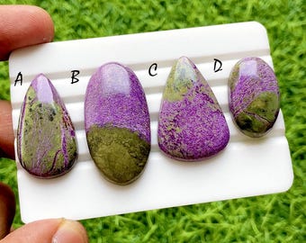 NEW Stichtite With Purpurite Cabochon Loose Gemstone For Jewelry Making, AAA+ Natural Stichtite With Purpurite For Wire Wrap - 37205-37208