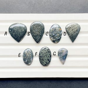 Markasit Cabochon Edelstein für die Schmuckherstellung, AAA + natürlicher Markasit Edelstein für handgemachten Schmuck und Wire Wrap - 27584-27590