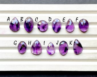 Trapiche Amethyst Rose Cut Loose Gemstone For Jewelry Making, AAA+ Natural Trapiche Amethyst Rose Cut For Handmade Jewelry - 32563-32573