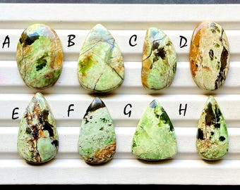 Chrome Chalcedony  Cabochon Loose Gemstone For Jewelry Making, AAA+ Natural Chrome Chalcedony For Handmade Jewelry - 33446-33453